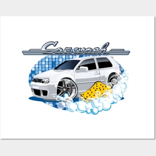 cartoon car wash Posters and Art